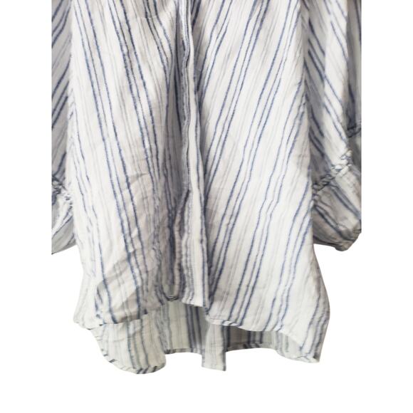 Apiece Apart Mitte Top Blue/White Stripes SIze 2X - Picture 4 of 10